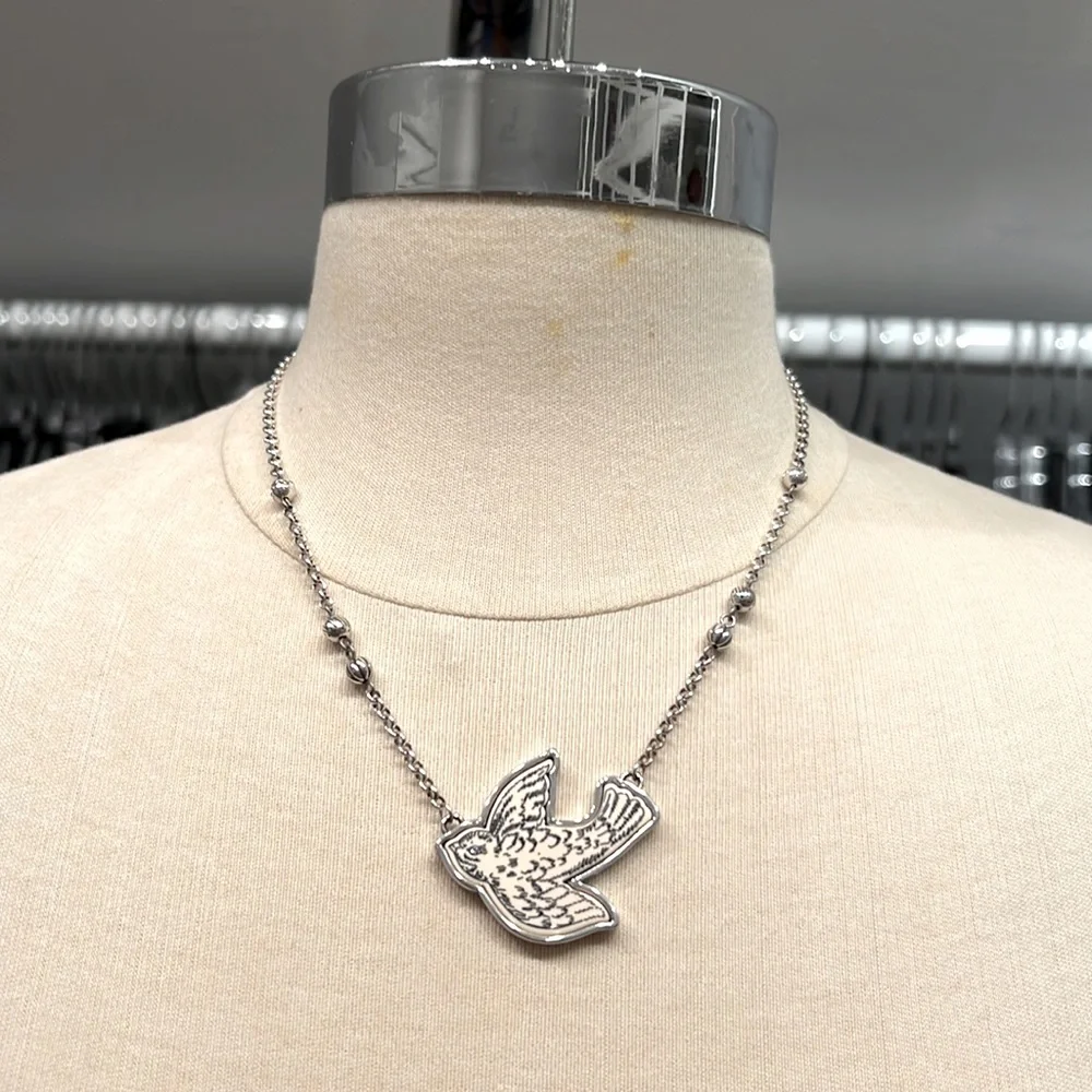 Brighton Silver White Dove Necklace - Picture 2 of 7